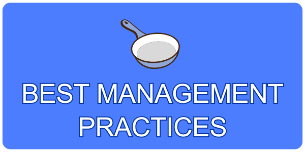 Best Management Practices button with a frying pan for mobile viewing