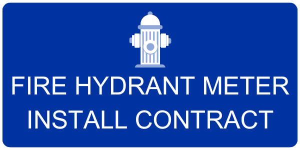 Fire Hydrant Meter Install Contract button with an image of a fire hydrant