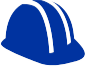 Blue hard hat icon