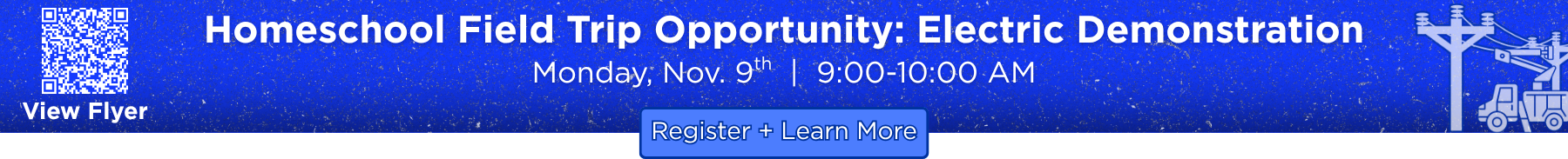 Header for Homeschool Field Trip Opportunity at NU