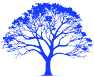 Blue tree icon